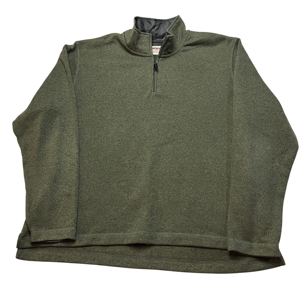 Wrangler Fleece Pullover Mens 2XL Green Authentics Quarter Zip ZHGZBG1 Sweater